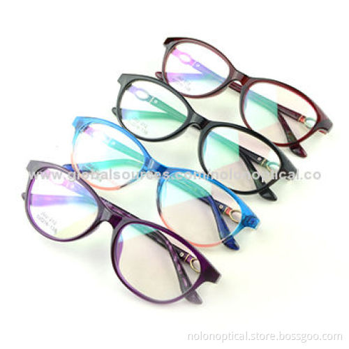 Retro Round Cat Eye Glasses, Front with Two Tone Acetate Color